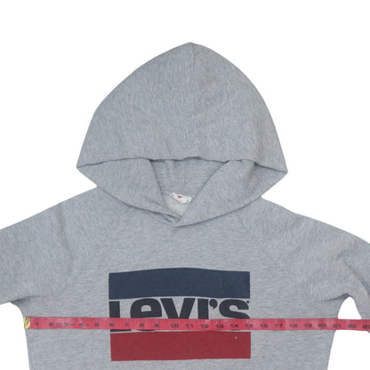 Levi's Mens Grey XS Pullover Hoodie Graphic Logo Sweatshirt