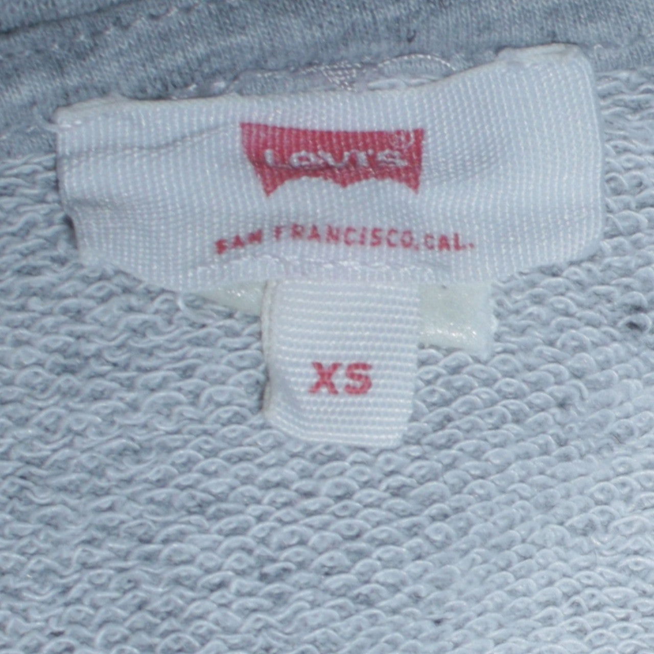 Levi's Grey XS Pullover Hoodie Teens Graphic Logo Sweatshirt