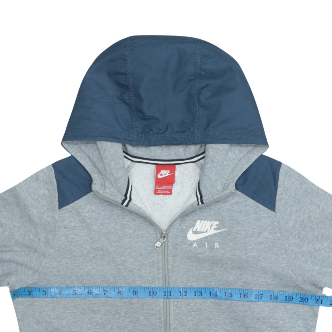 Nike Boys Grey Full Zip Hoodie XL 13-15 Years Hooded Sweatshirt