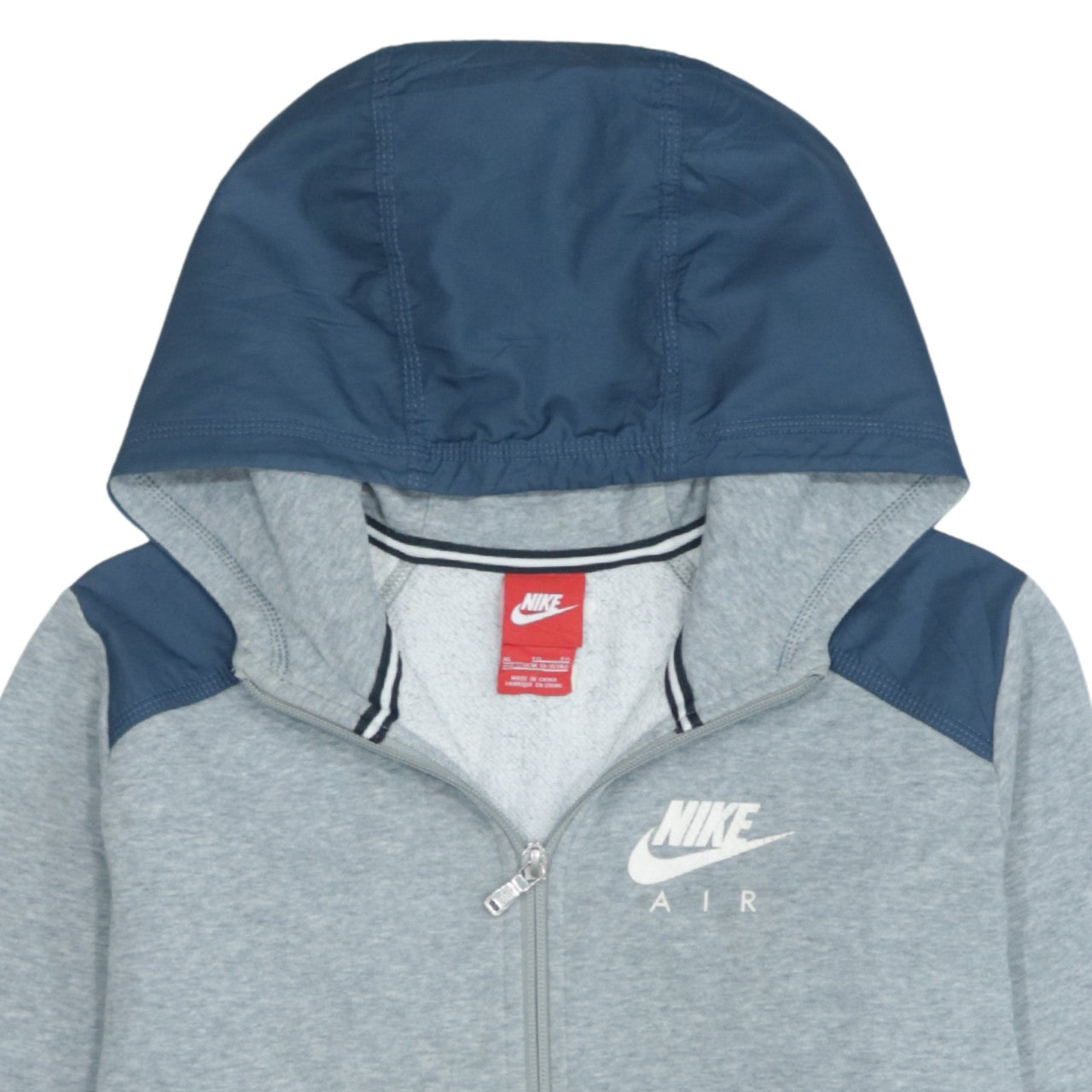 Nike Boys Grey Full Zip Hoodie XL 13-15 Years Hooded Sweatshirt