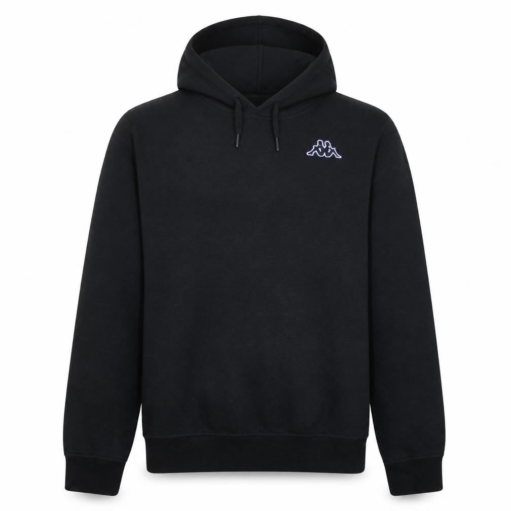 Kappa Men's Black Medium Pullover Hoodie Embroidered Logo