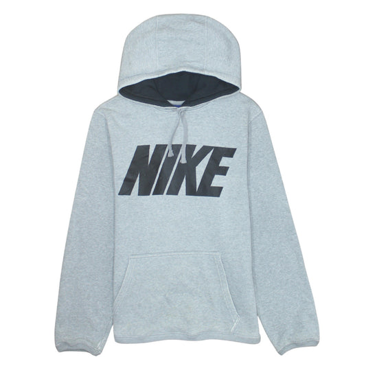 Nike Men's Grey Pullover Hoodie Small Graphic Sports Fleece