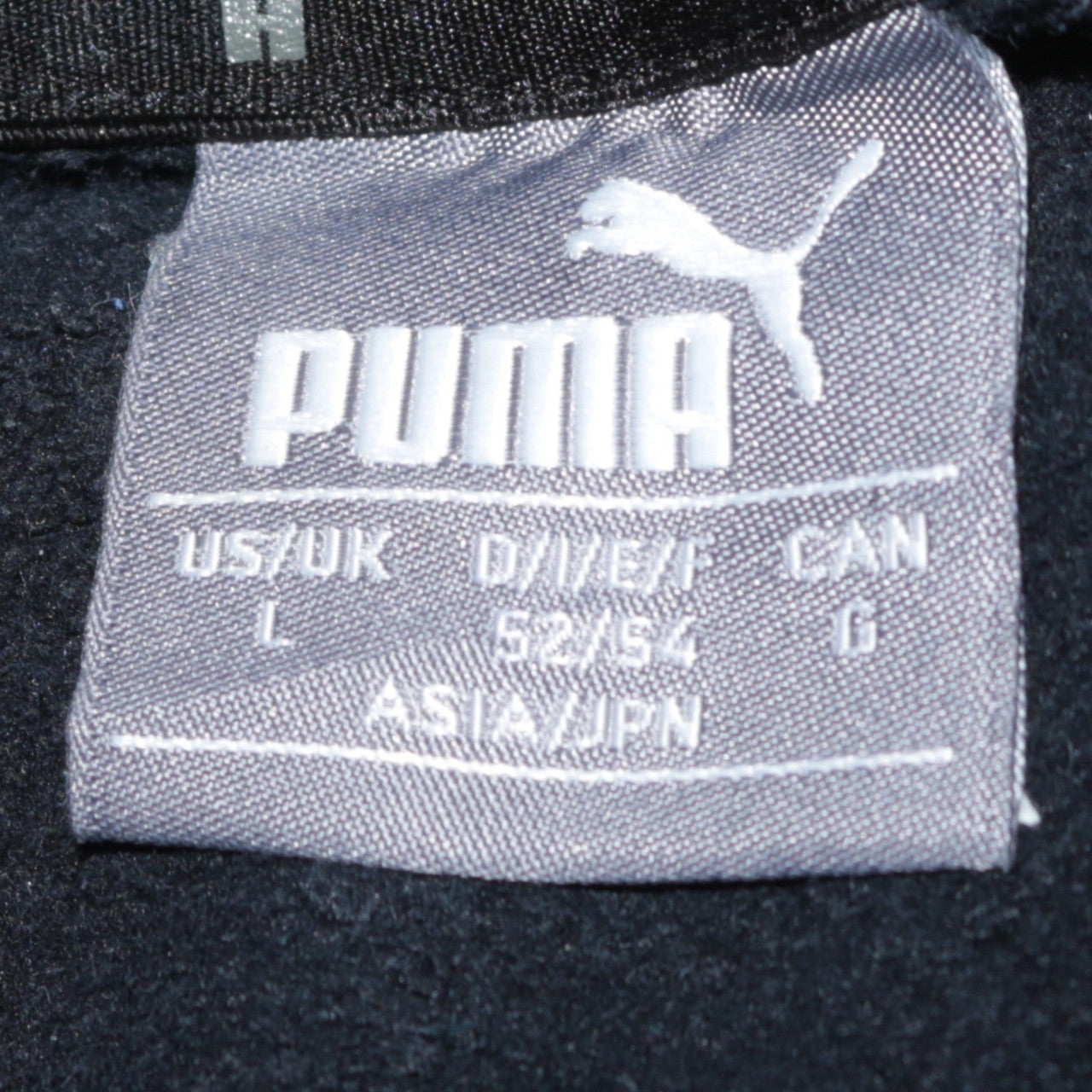 Puma Men's Black Pullover Hoodie L Regular Fit Sports Logo Fleece