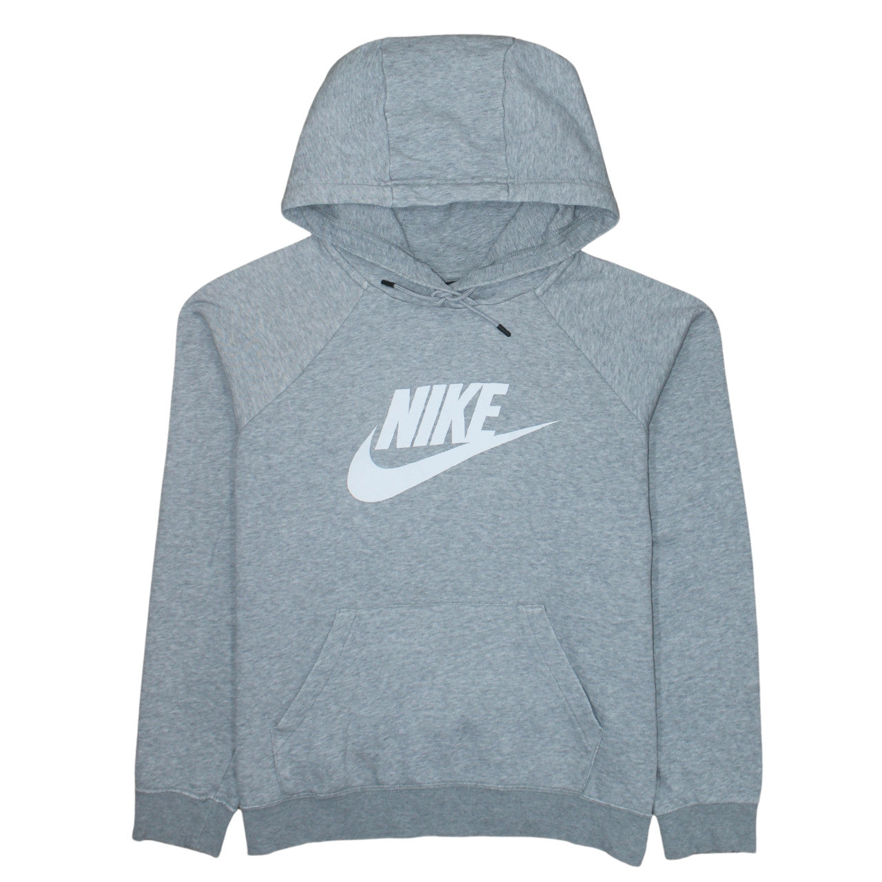 Nike Men's Grey Pullover Hoodie Medium Regular Fit Logo Sweatshirt