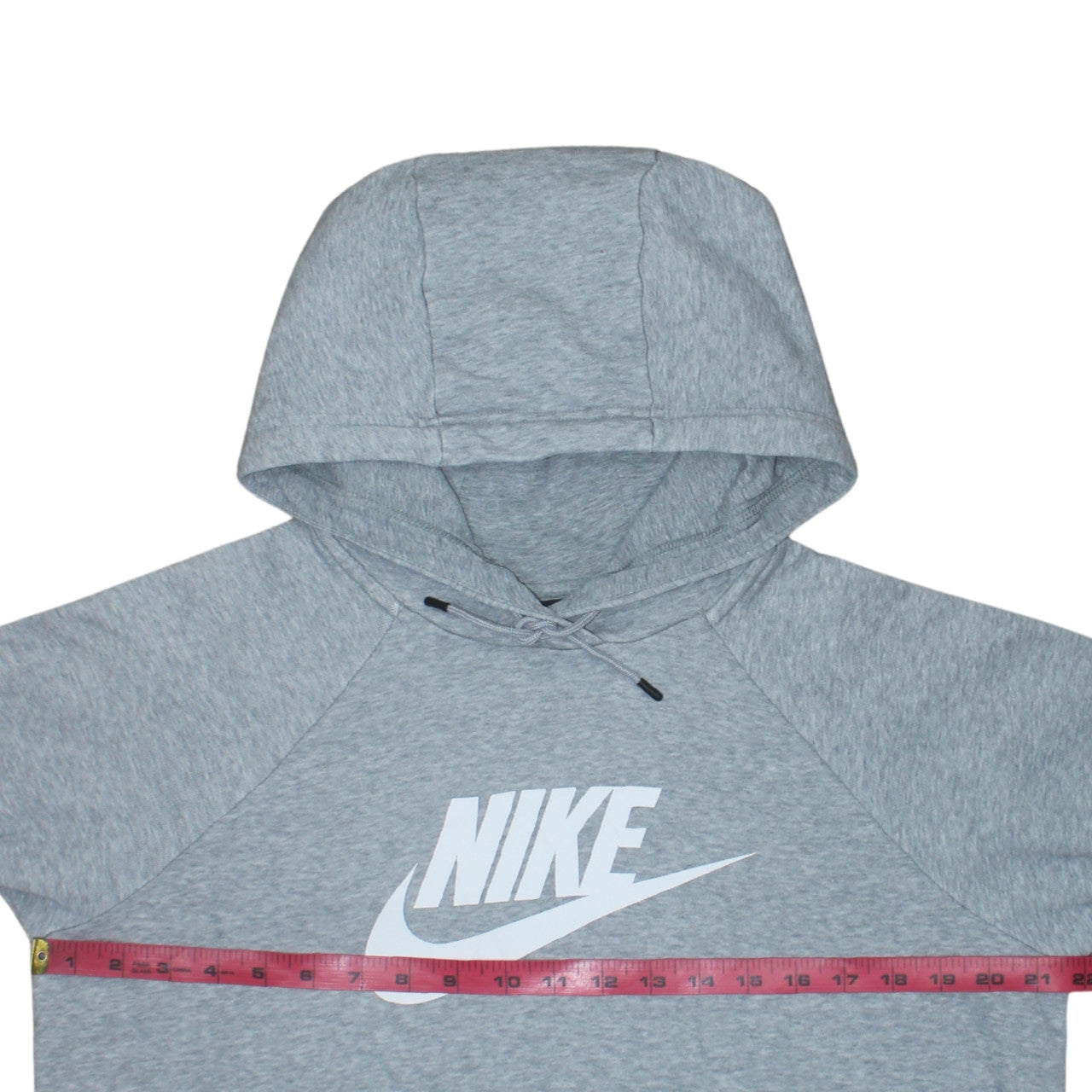 Nike Men's Grey Pullover Hoodie Medium Regular Fit Logo Sweatshirt