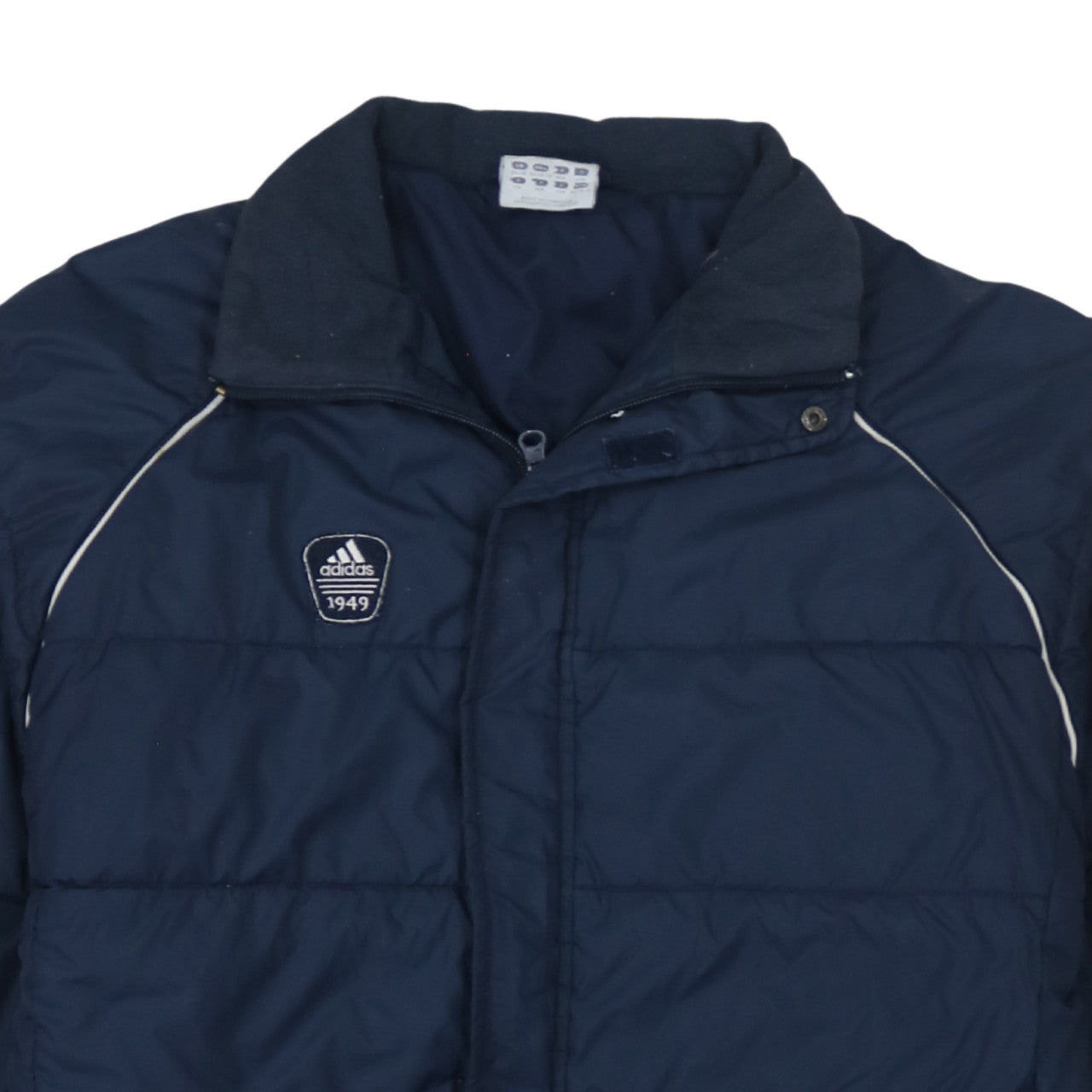 adidas Boys Blue Puffer Jacket 16 Years Winter Mid-Length Quilted Coat