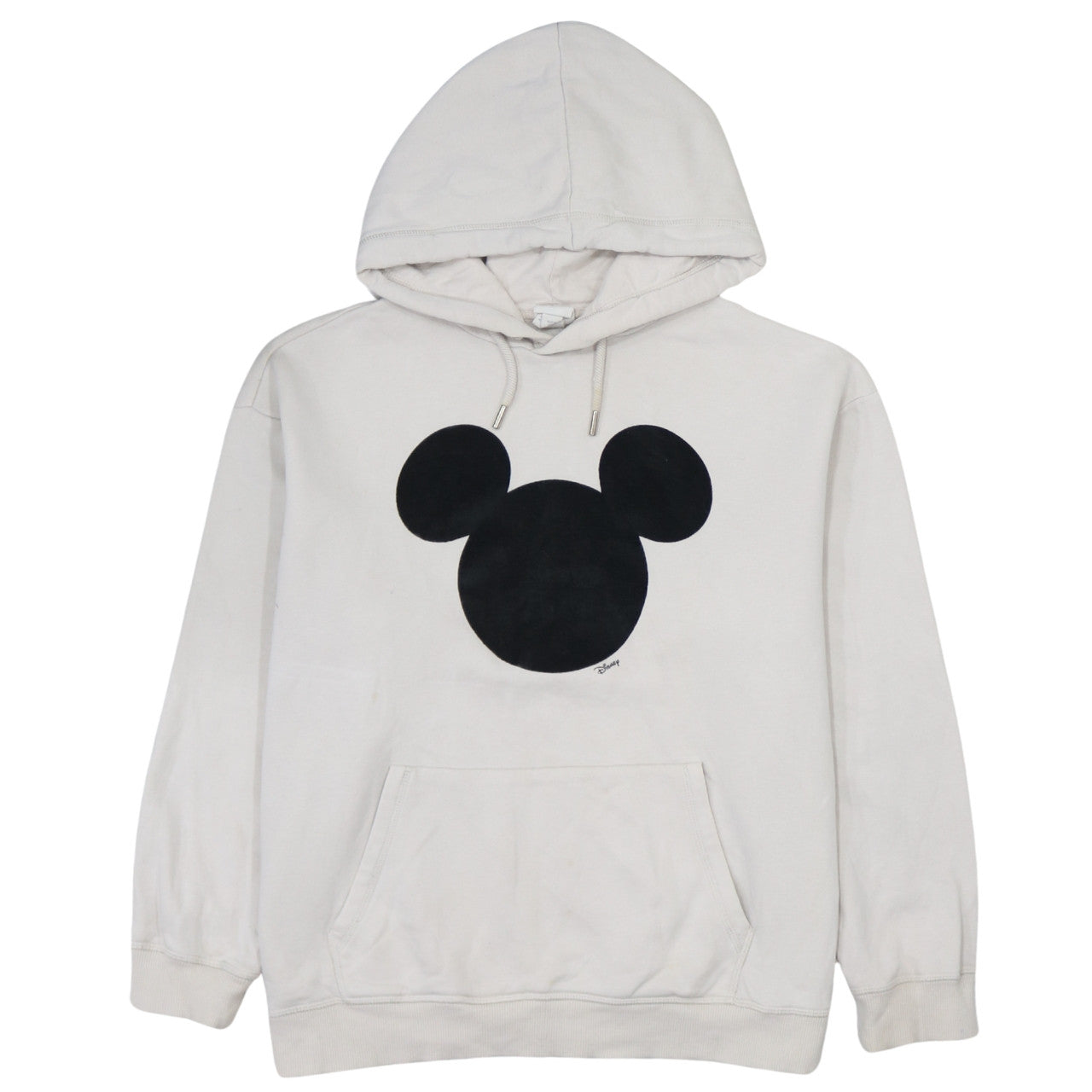 H&M Disney Women’s Beige Mickey Hoodie M Cotton Blend Pullover