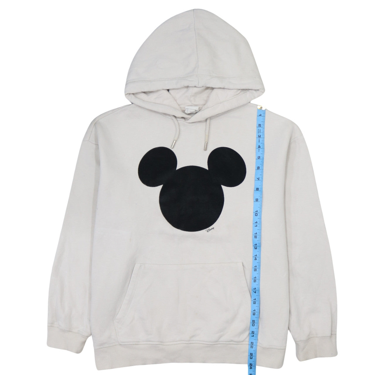 H&M Disney Women’s Beige Mickey Hoodie M Cotton Blend Pullover