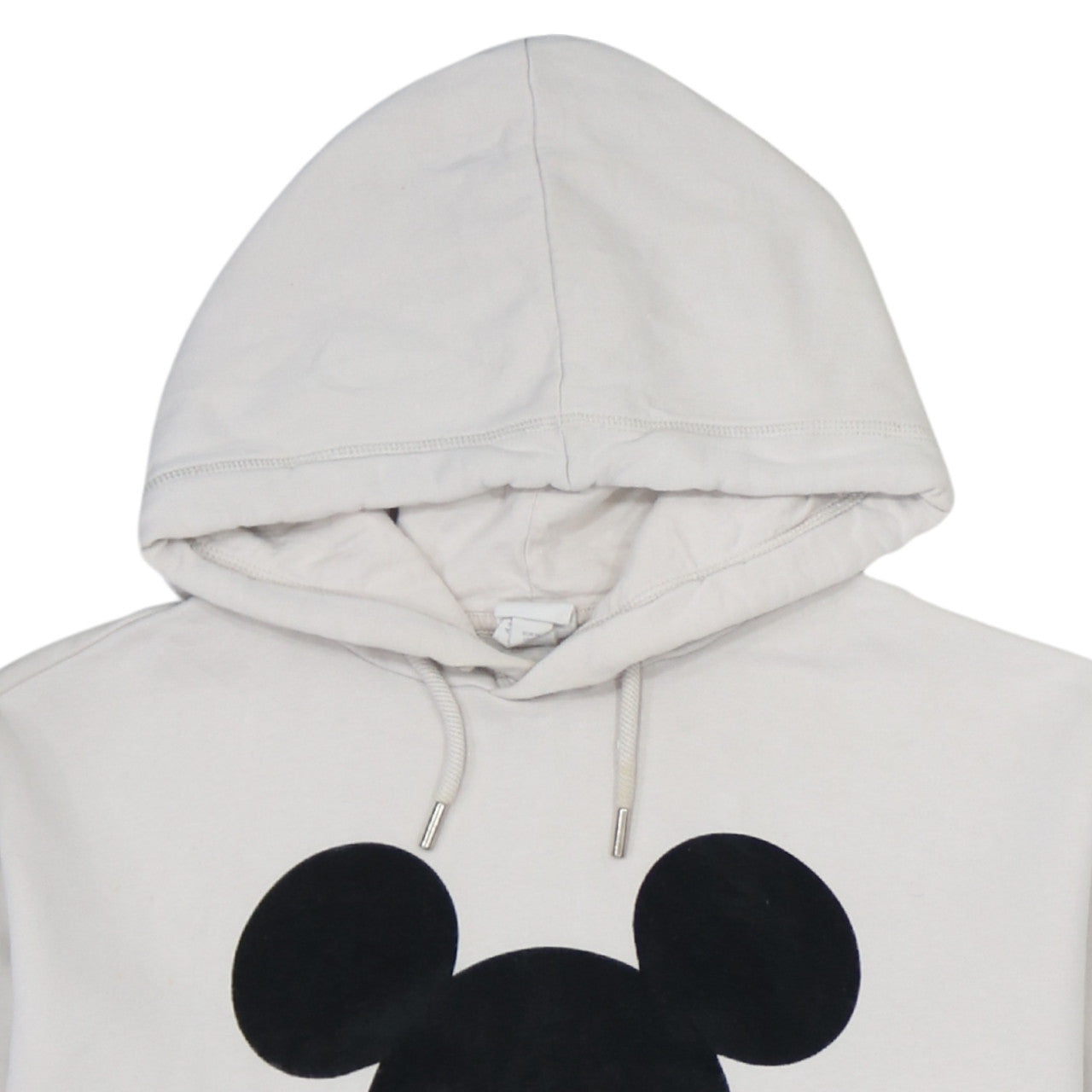 H&M Disney Women’s Beige Mickey Hoodie M Cotton Blend Pullover