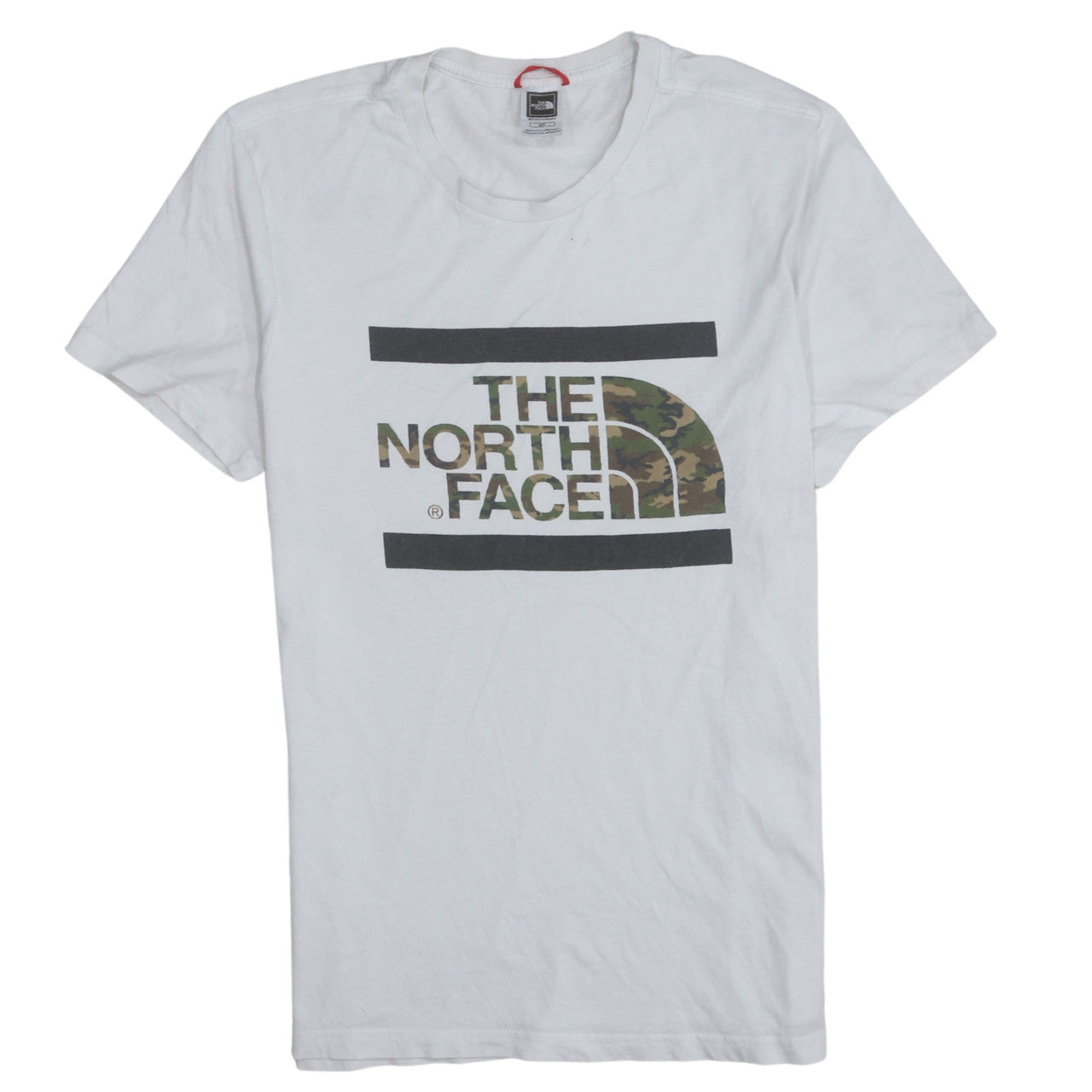 The North Face Men's White Camouflage Logo T-Shirt Size S