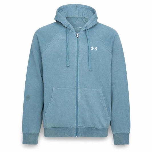Under Armour Men's Blue Full Zip Fleece Hoodie Size M