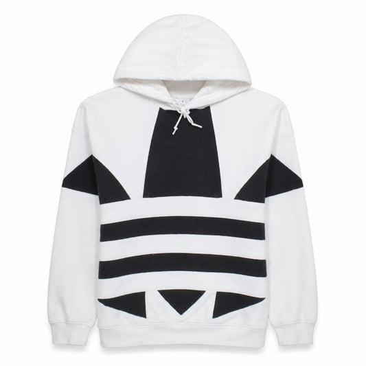 Adidas Womens White Black Hooded Pullover Sweatshirt XS