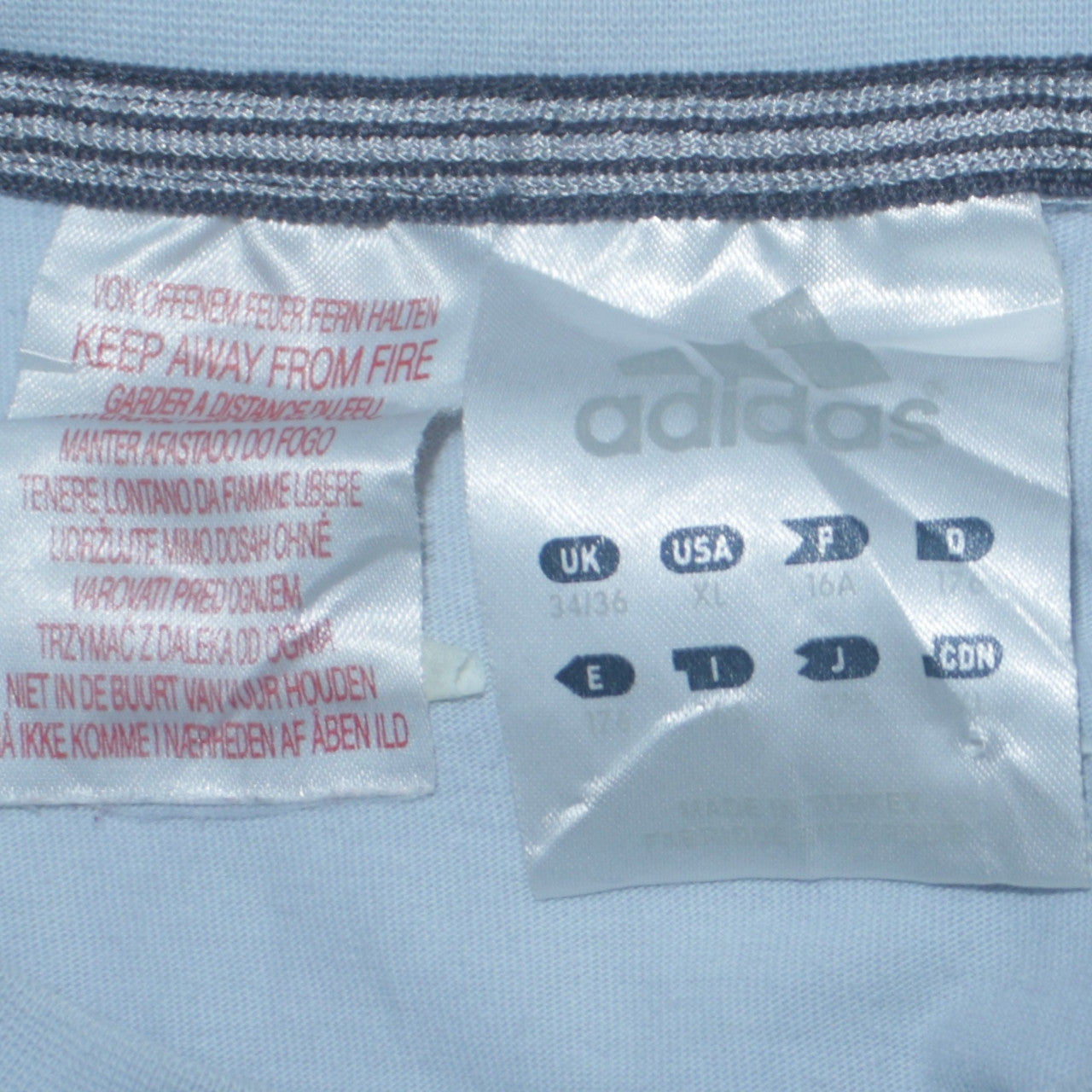 Adidas Boys White XL Short Sleeve Cotton Sports Logo T-Shirt