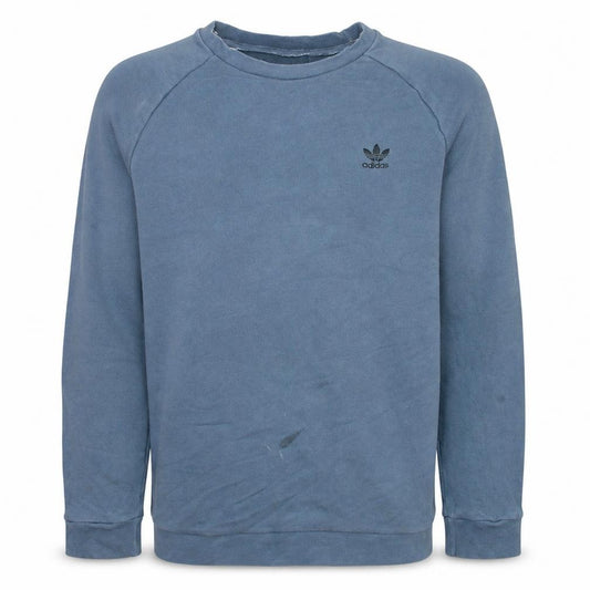 Adidas Men's Blue Crew Neck Sweatshirt Size L Pullover Logo