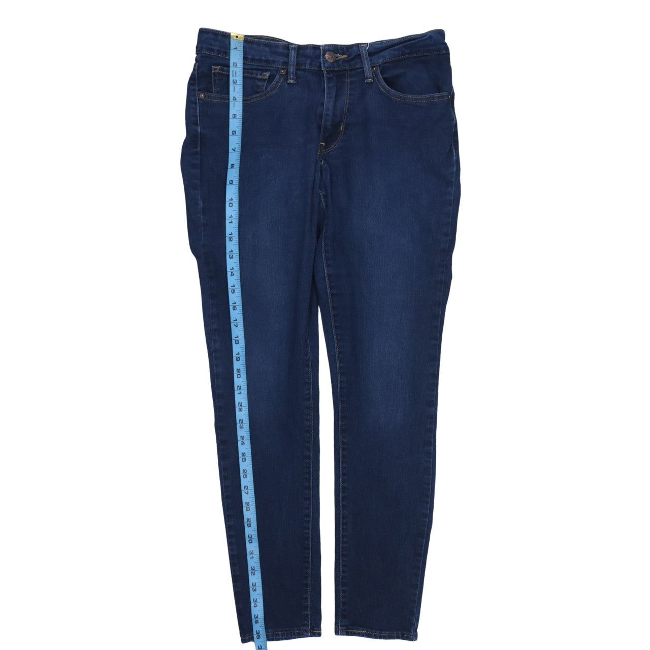 Levi's Women's Blue 711 Skinny Mid Rise Stretch Denim Jeans Size 12