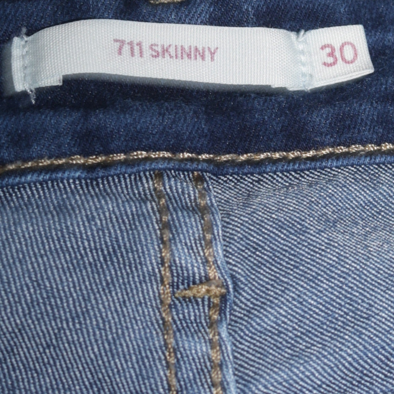 Levi's Women's Blue 711 Skinny Mid Rise Stretch Denim Jeans Size 12