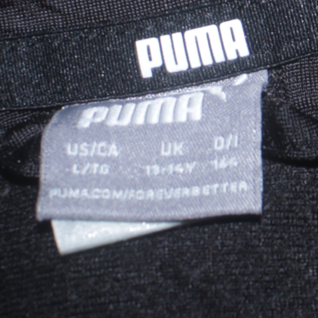 Puma Boys Black Full Zip Sweatshirt 13-14 Years Colourblock Logo Jacket