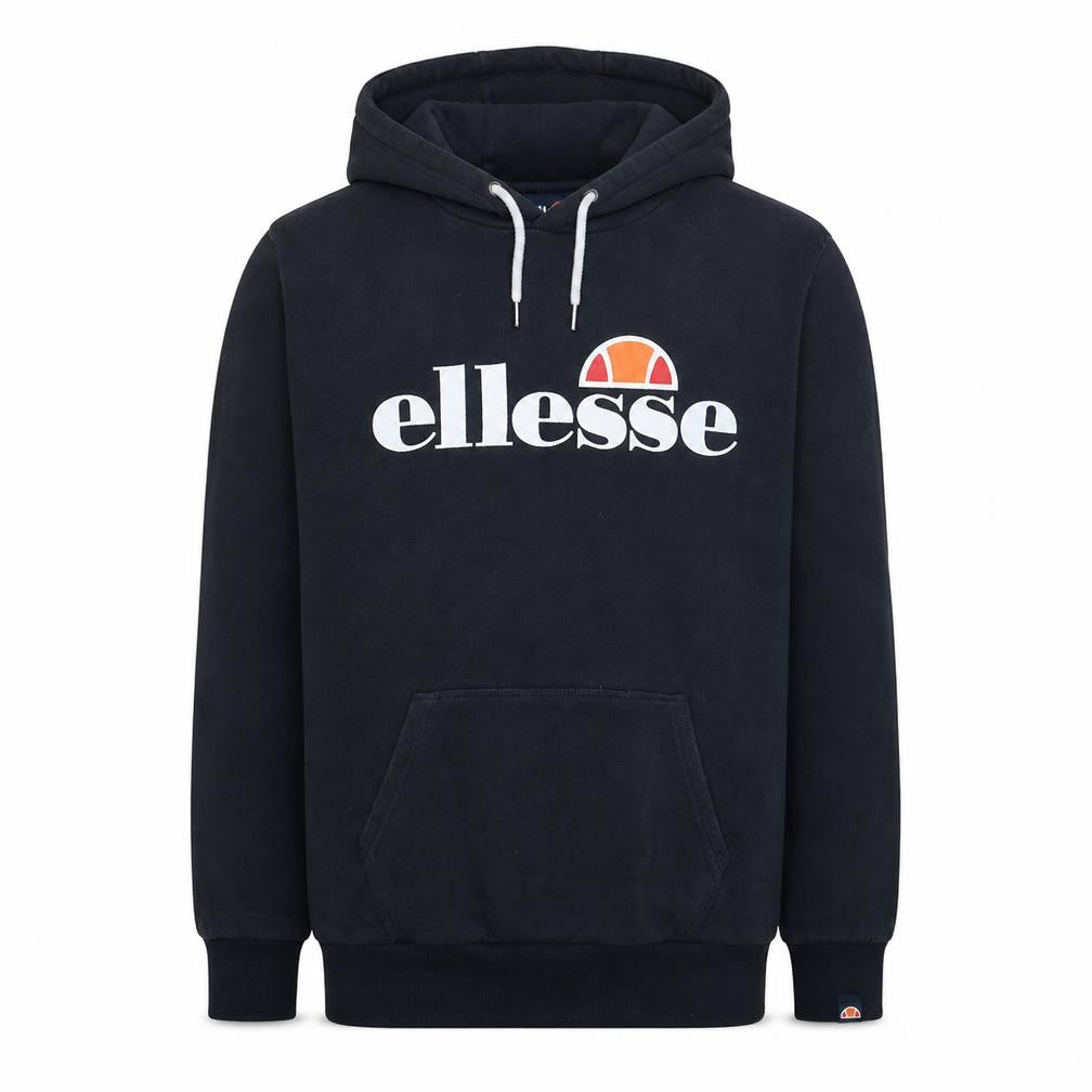 Ellesse Men's Black Pullover Hoodie Small Graphic Logo Sweatshirt