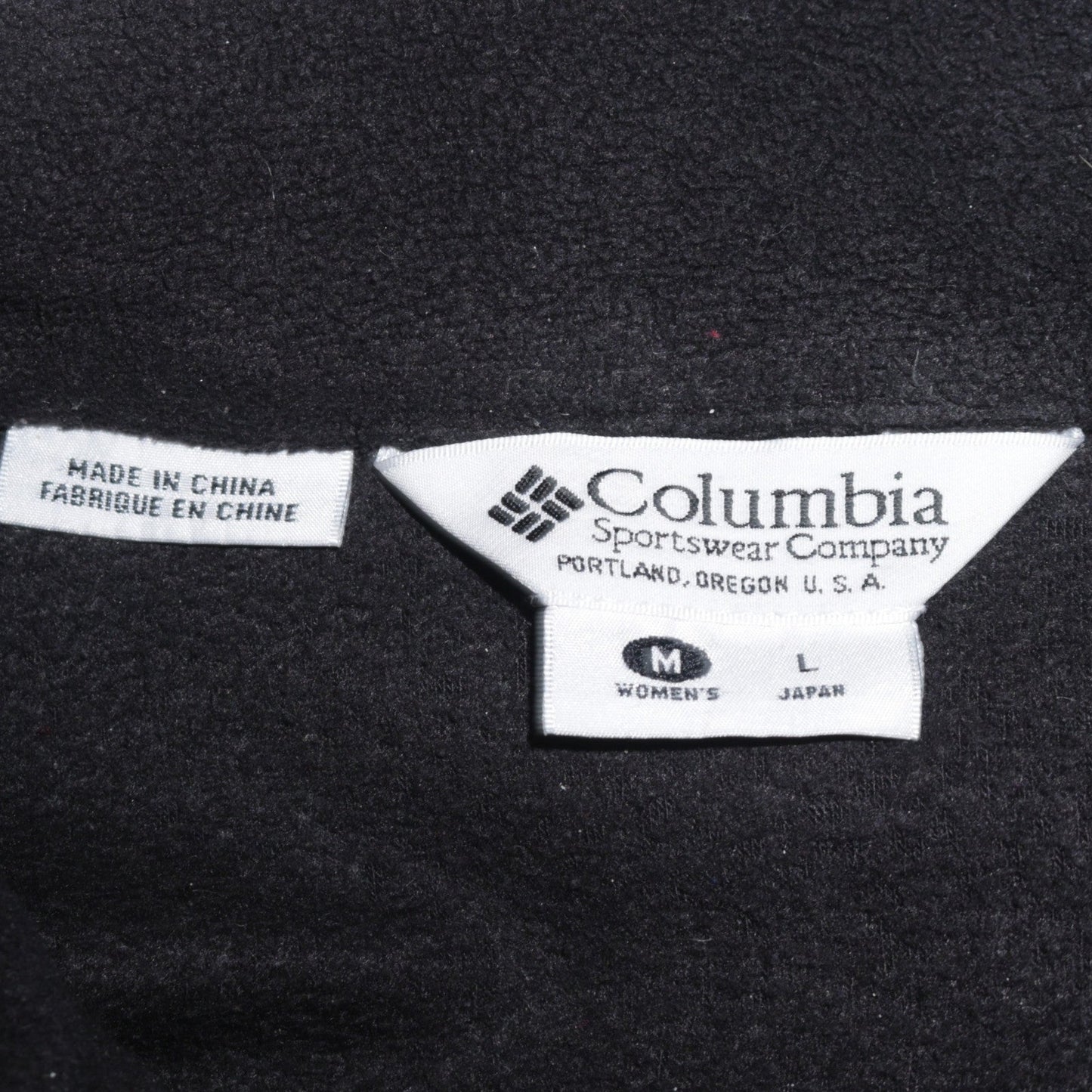 Columbia Women's Black Fleece Full Zip Jacket Size M