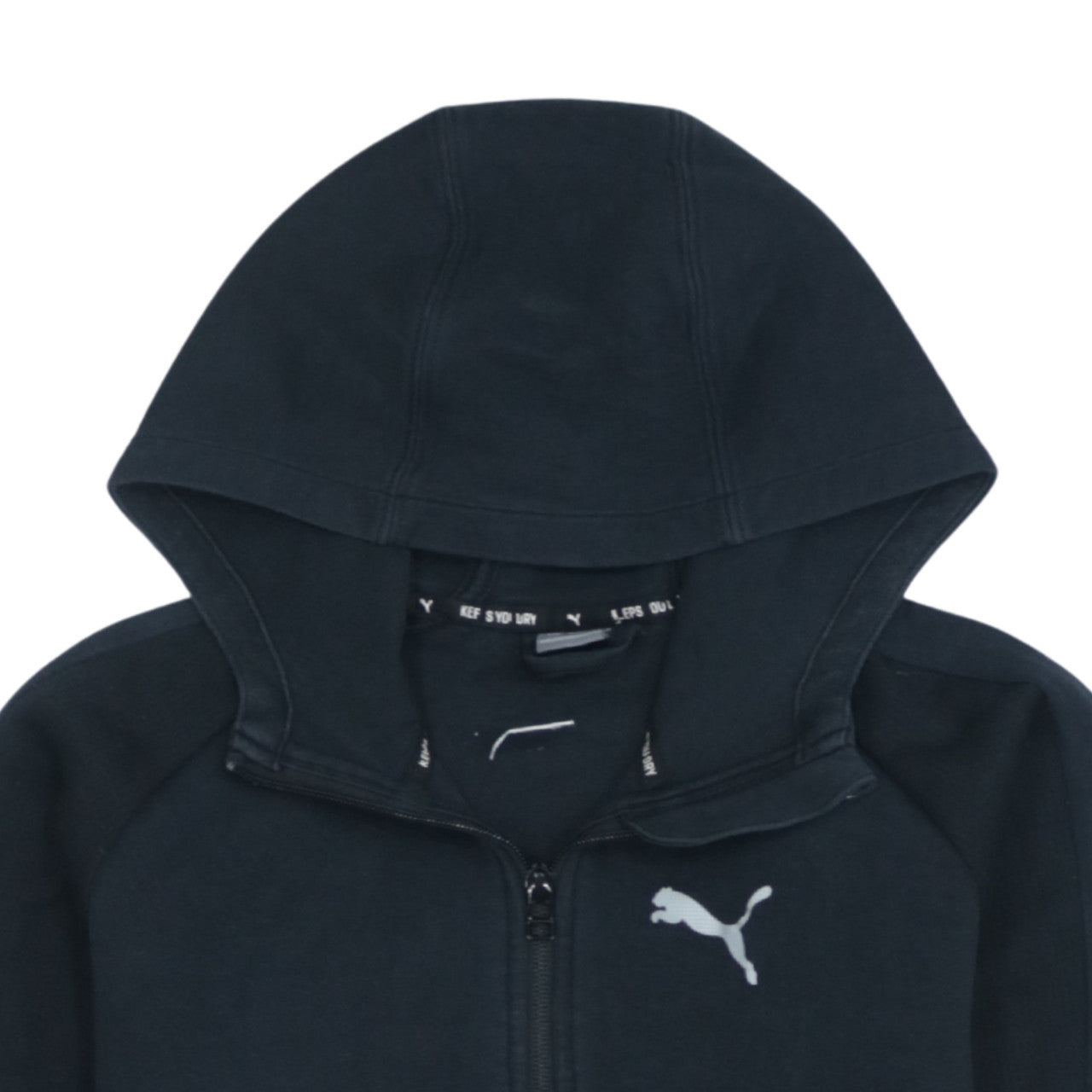 Puma Women's Black Full Zip Hoodie Size 12 UK Sportswear