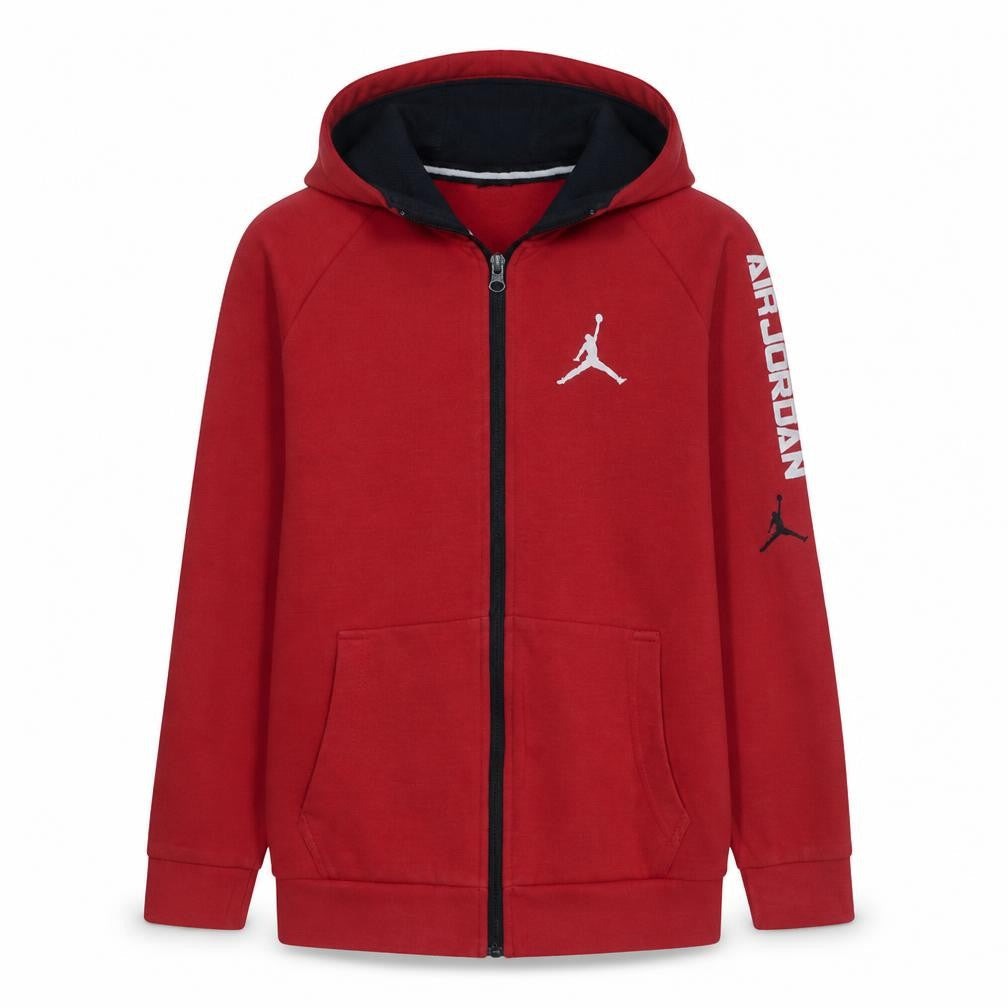 Nike Jordan Boys Red Full Zip Hoodie Size 146 Sportswear