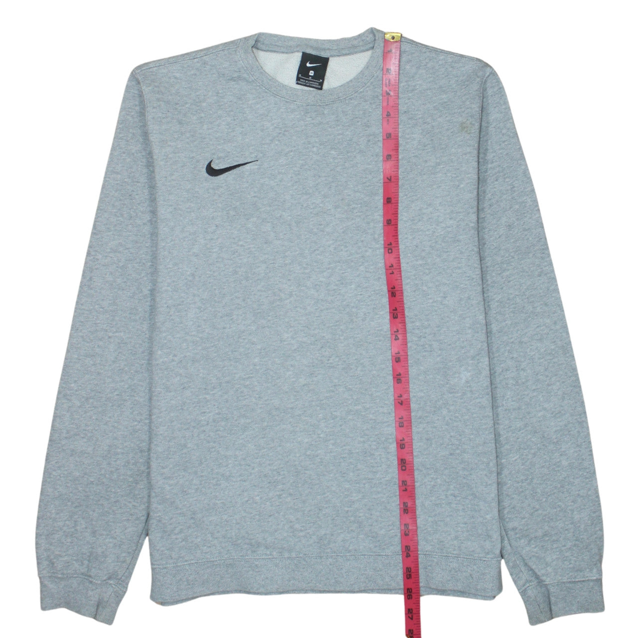 Nike Men's Grey Crew Neck Sweatshirt Medium Classic Logo