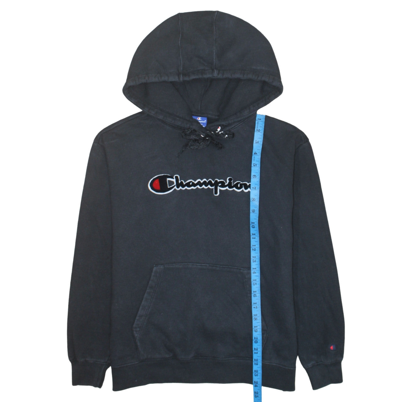 Champion Men's Black Small Pullover Hoodie Fleece Logo Sweatshirt
