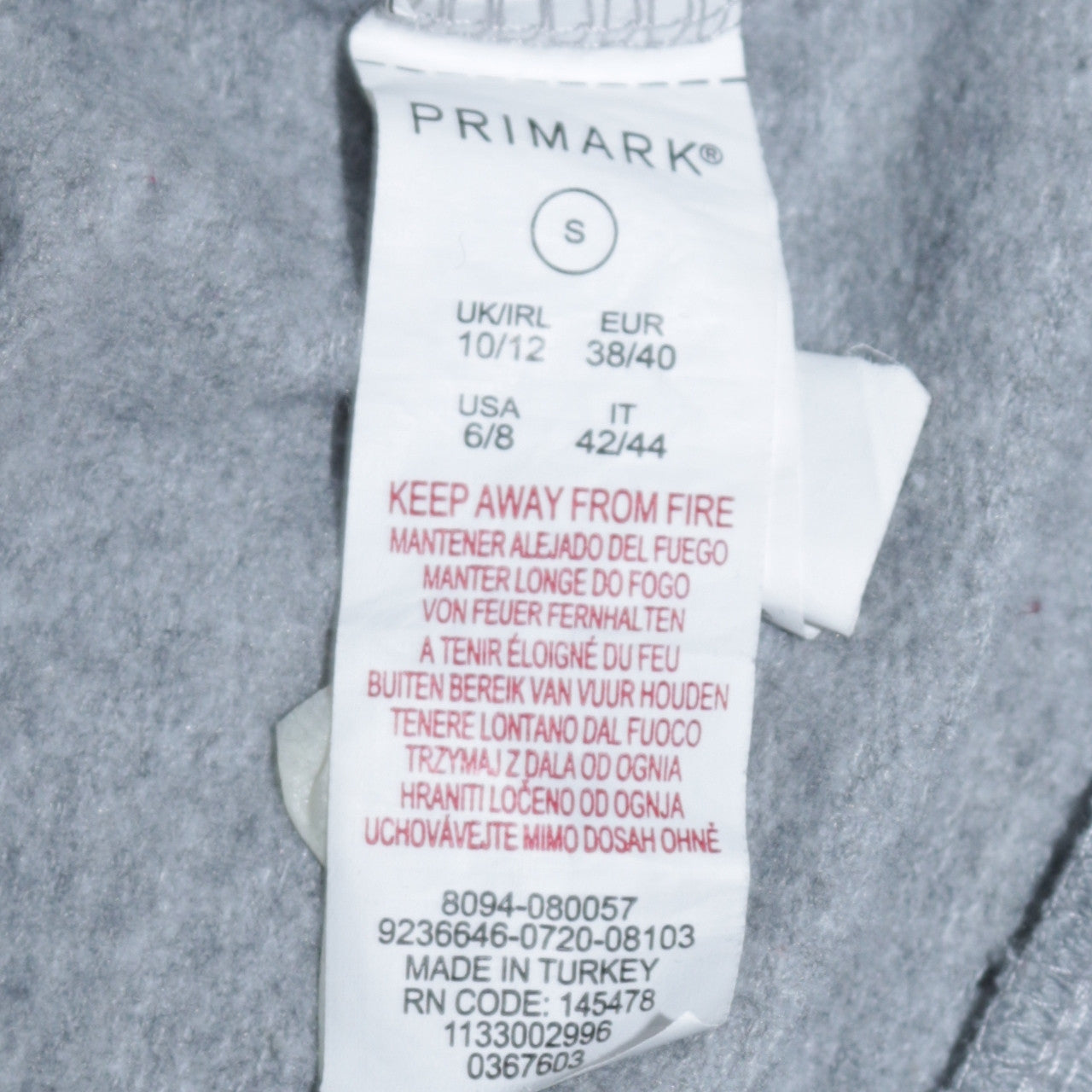 Disney Primark Women Grey Eeyore Sweatshirt UK 10/12 Small