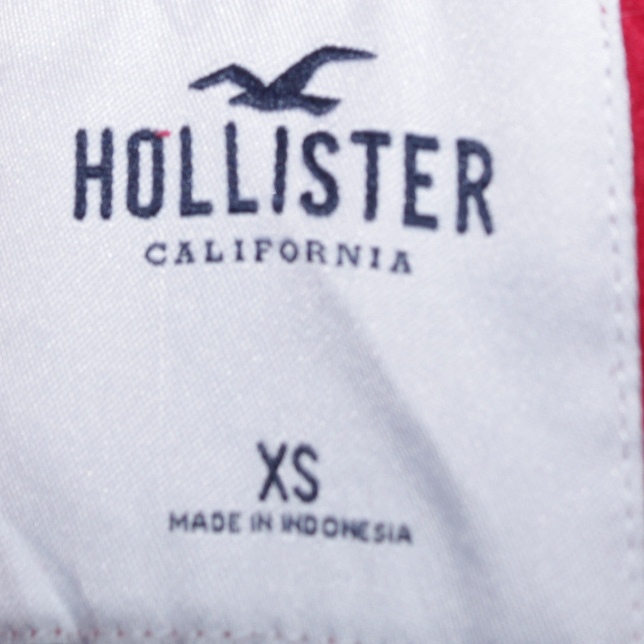 Hollister Men’s Red XS Pullover Hoodie Graphic Logo Sweatshirt