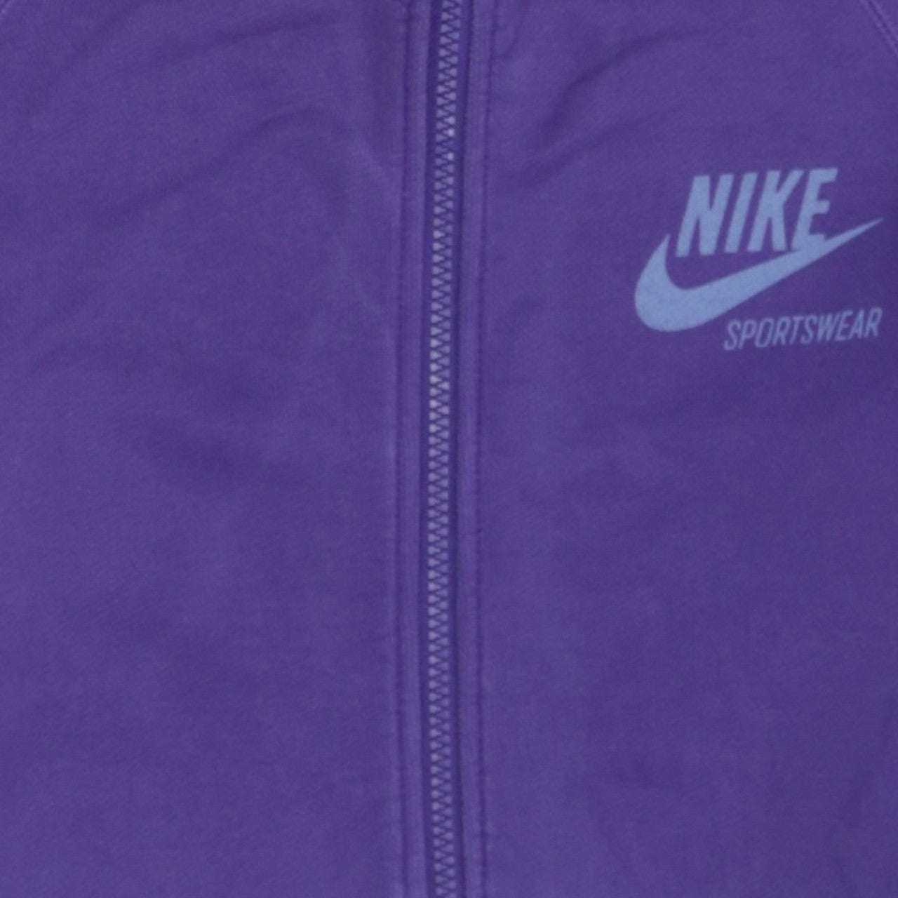 Nike Womens Purple Full Zip Hoodie Sweatshirt UK 12/14 M Sportswear