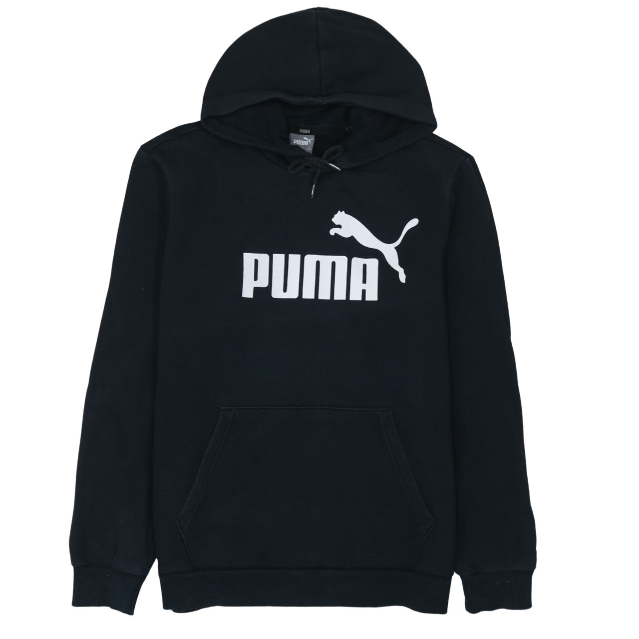 Puma Men’s Black Pullover Hoodie M Sports Logo Fleece