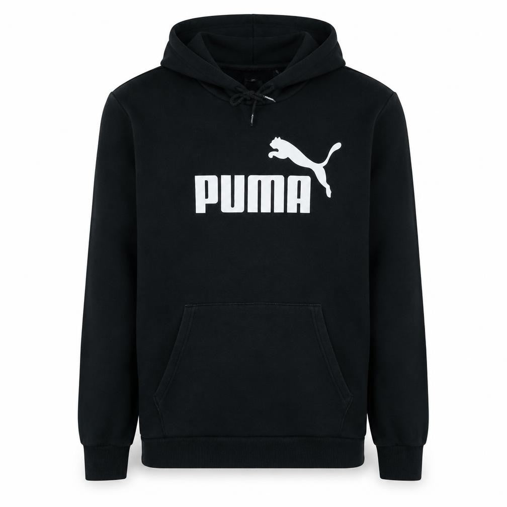 Puma Men’s Black Pullover Hoodie M Sports Logo Fleece