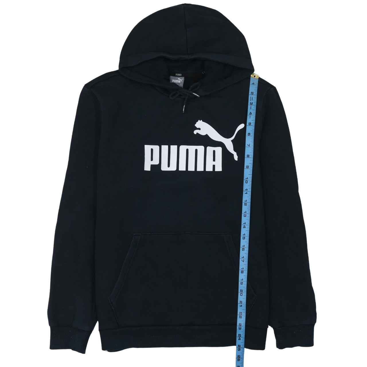 Puma Men’s Black Pullover Hoodie M Sports Logo Fleece