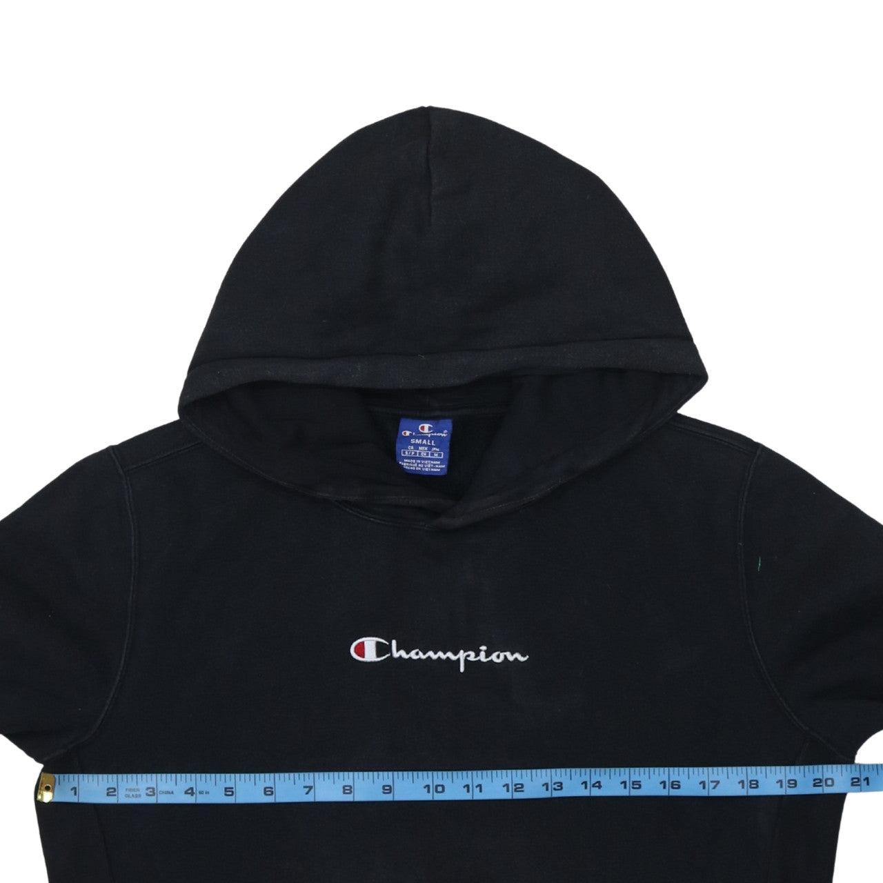 Champion Men's Black Small Pullover Hoodie Embroidered Logo