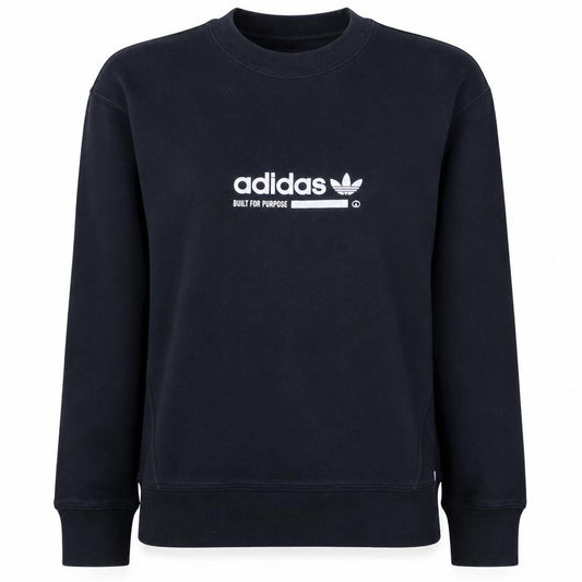Adidas Women Black XS Pullover Sweatshirt with Logo Print