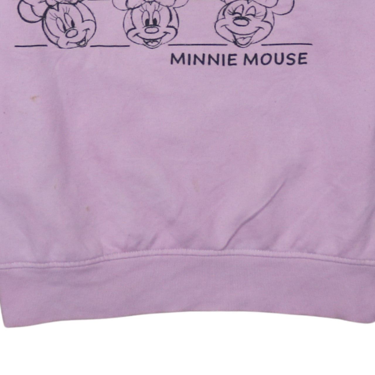 Disney Women Pink Minnie Mouse Graphic Crew Neck Sweatshirt XS
