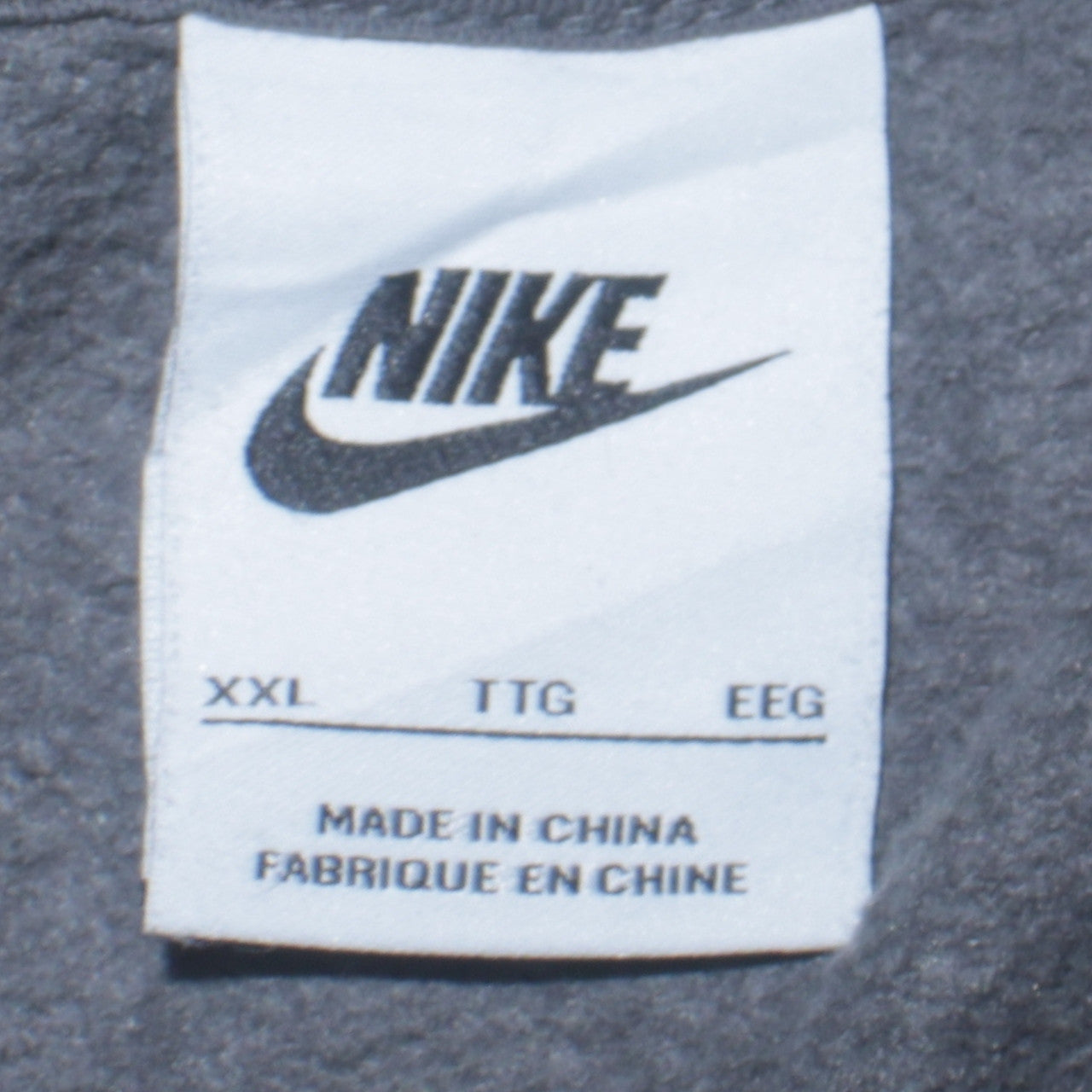 Nike Men Grey 2XL Pullover Hoodie Sportswear Fleece Graphic Print