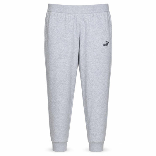 Front view of Puma Men's Grey Jogger Sweatpants L Regular Fit Casual Tapered