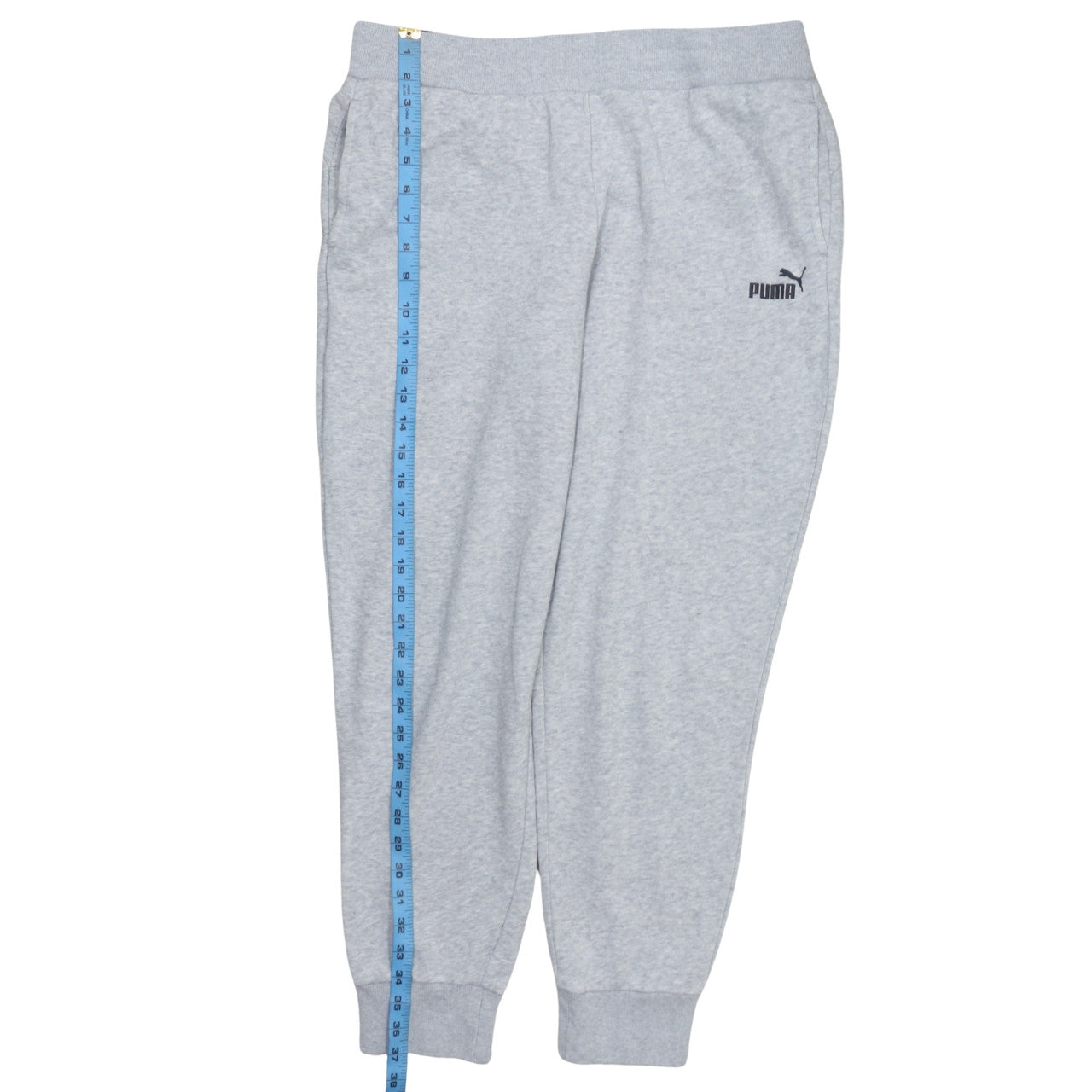 Puma Men's Grey Jogger Sweatpants L Regular Fit Casual Tapered