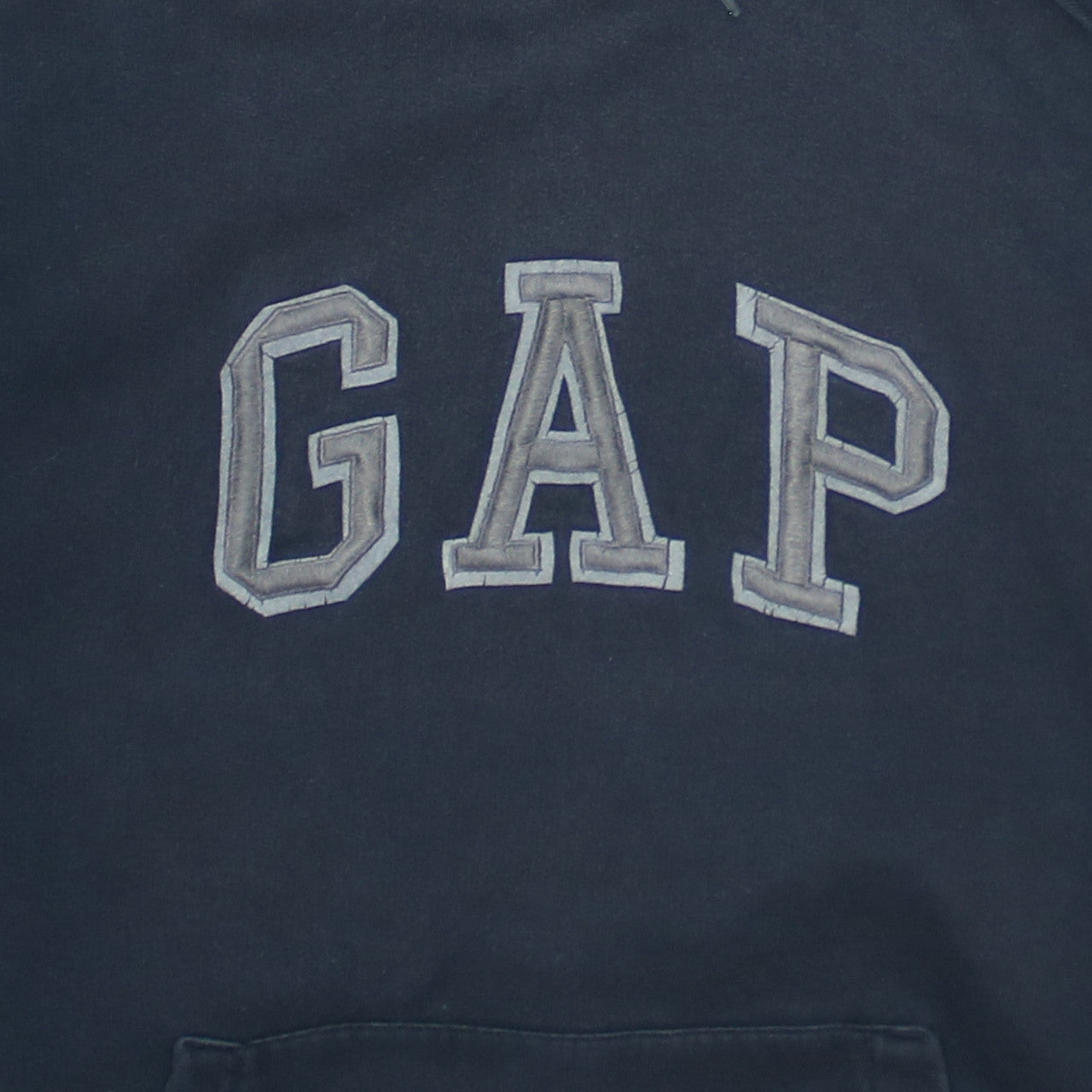 GAP Mens Blue Pullover Hoodie Small Logo Fleece Sweatshirt