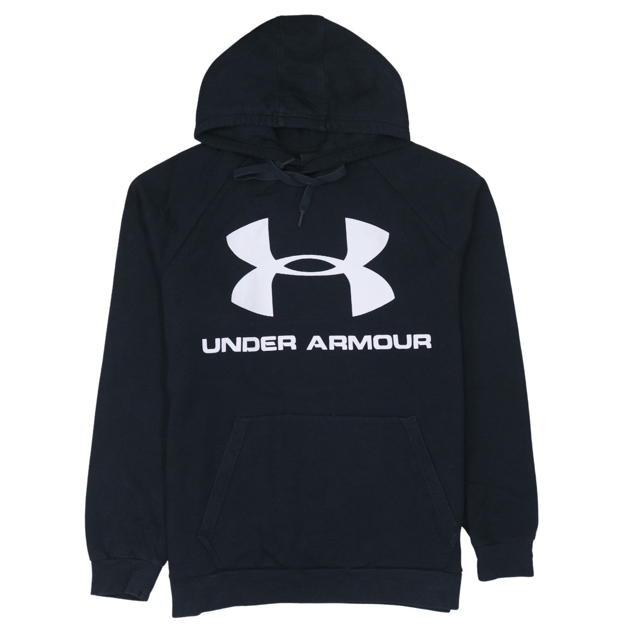 Under Armour Men Black Pullover Hoodie L Sports Fleece Graphic