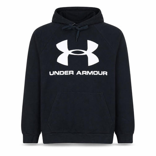 Under Armour Men Black Pullover Hoodie L Sports Fleece Graphic