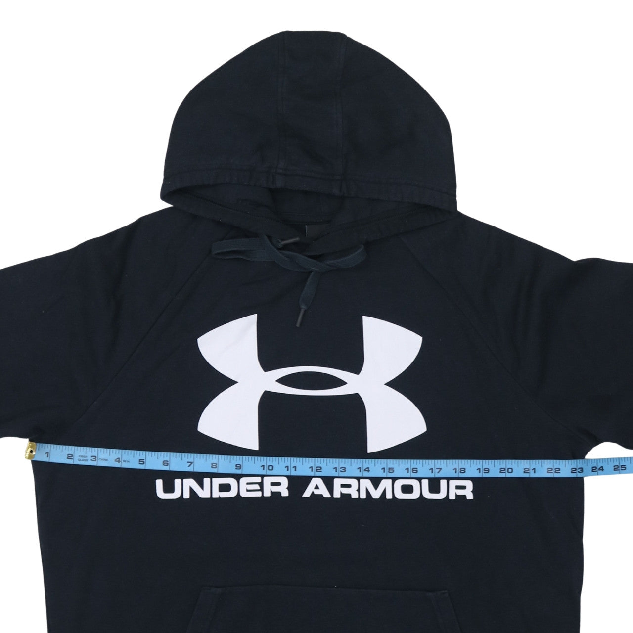 Under Armour Men Black Pullover Hoodie L Sports Fleece Graphic