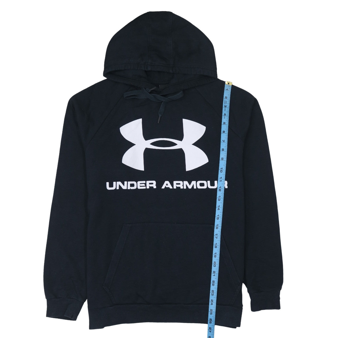 Under Armour Men Black Pullover Hoodie L Sports Fleece Graphic