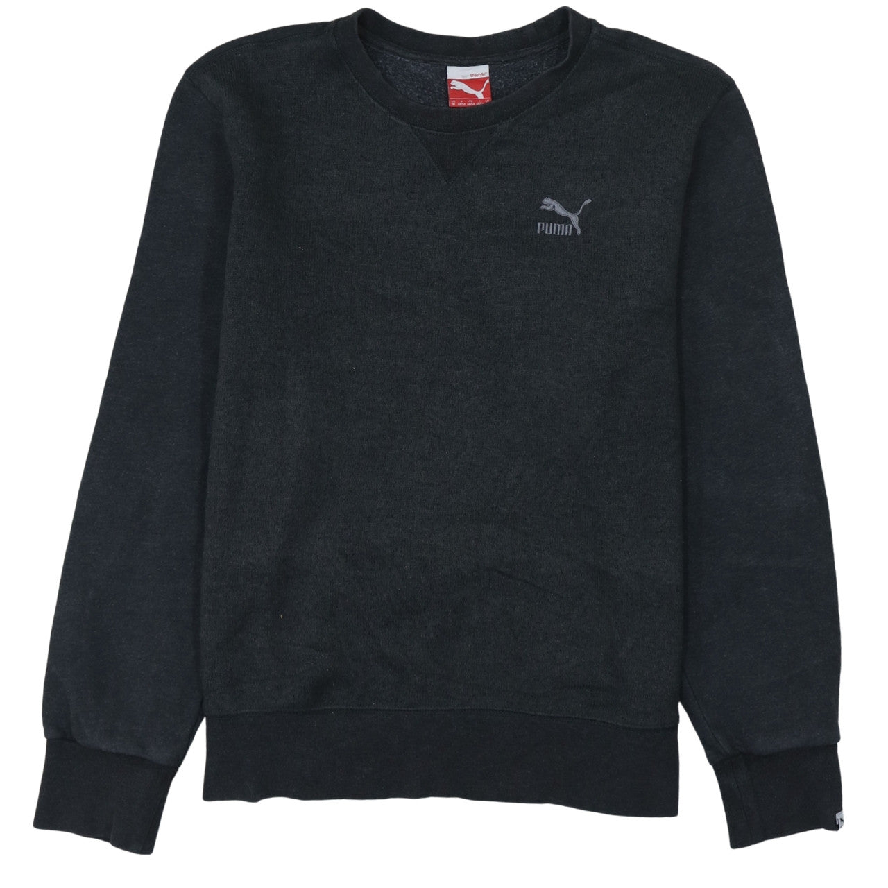 Puma Mens Black Crew Neck Pullover Sweatshirt Size M