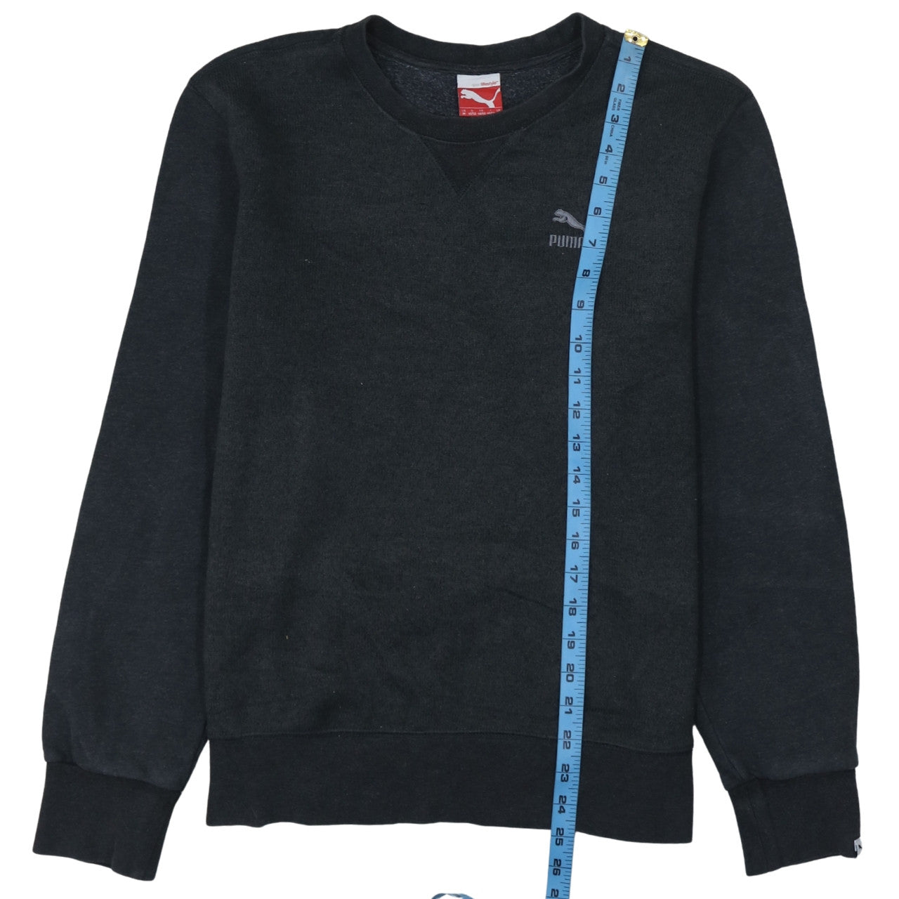 Puma Mens Black Crew Neck Pullover Sweatshirt Size M