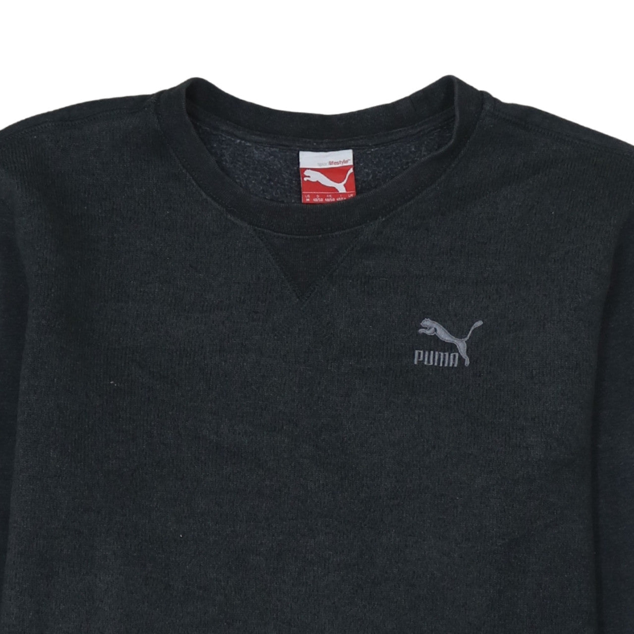 Puma Mens Black Crew Neck Pullover Sweatshirt Size M