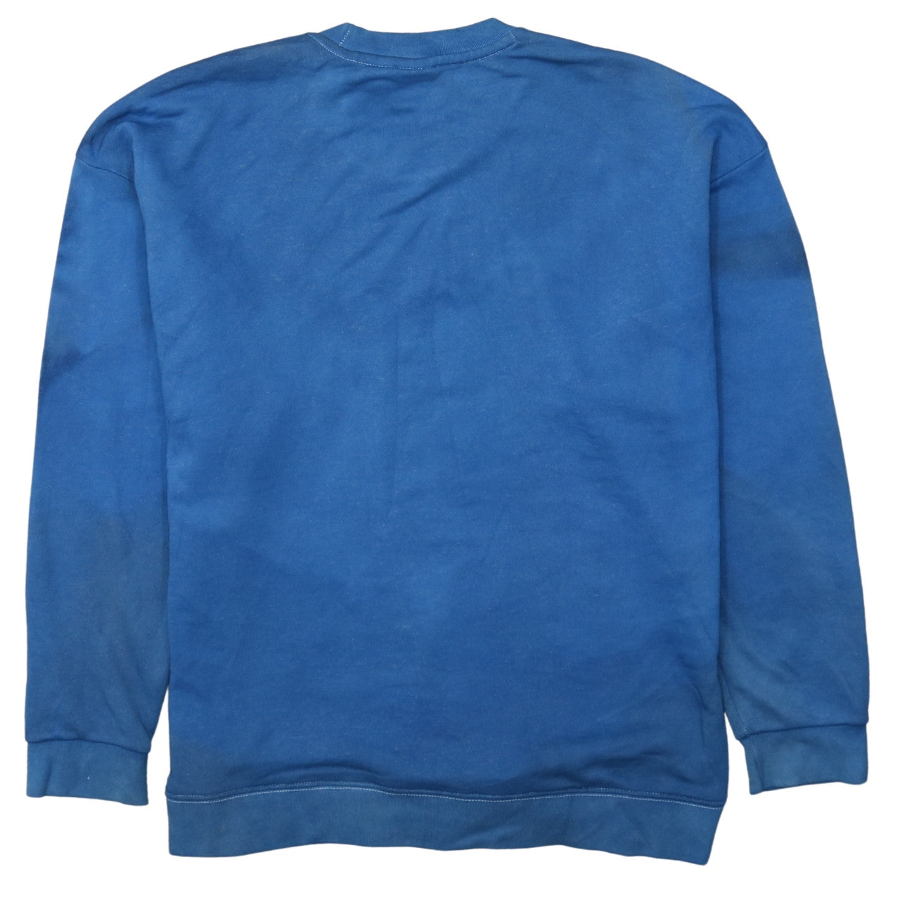Adidas Womens Blue Athletic League Embroidered Pullover Sweatshirt UK 14
