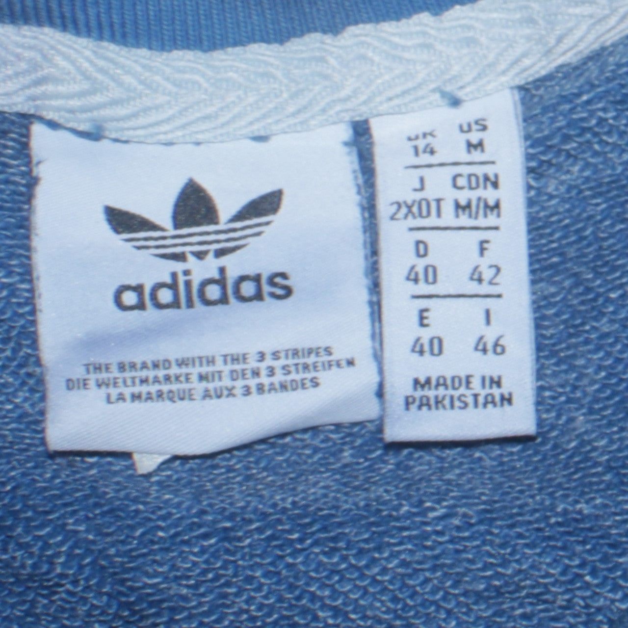 Adidas Womens Blue Athletic League Embroidered Pullover Sweatshirt UK 14