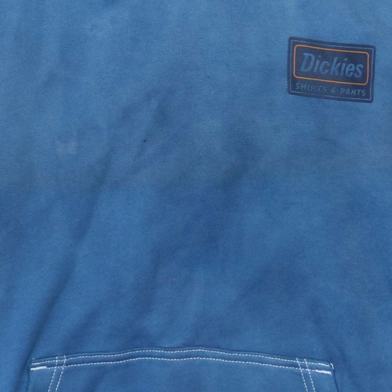 Dickies Men's Blue Pullover Hoodie Medium Logo Graphic Fleece